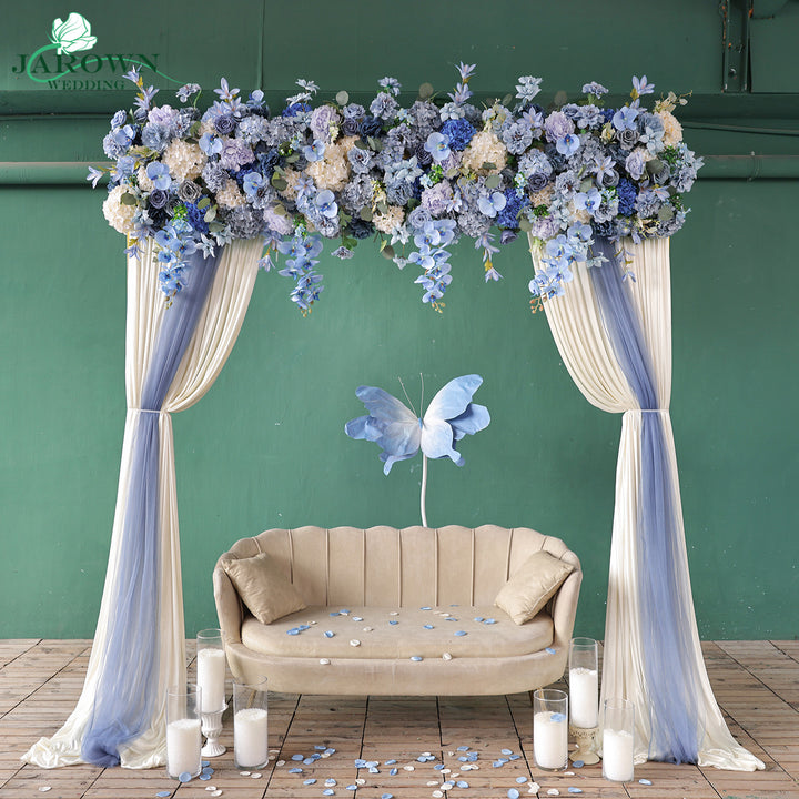 Backdrop Flower in Blue/Champagne