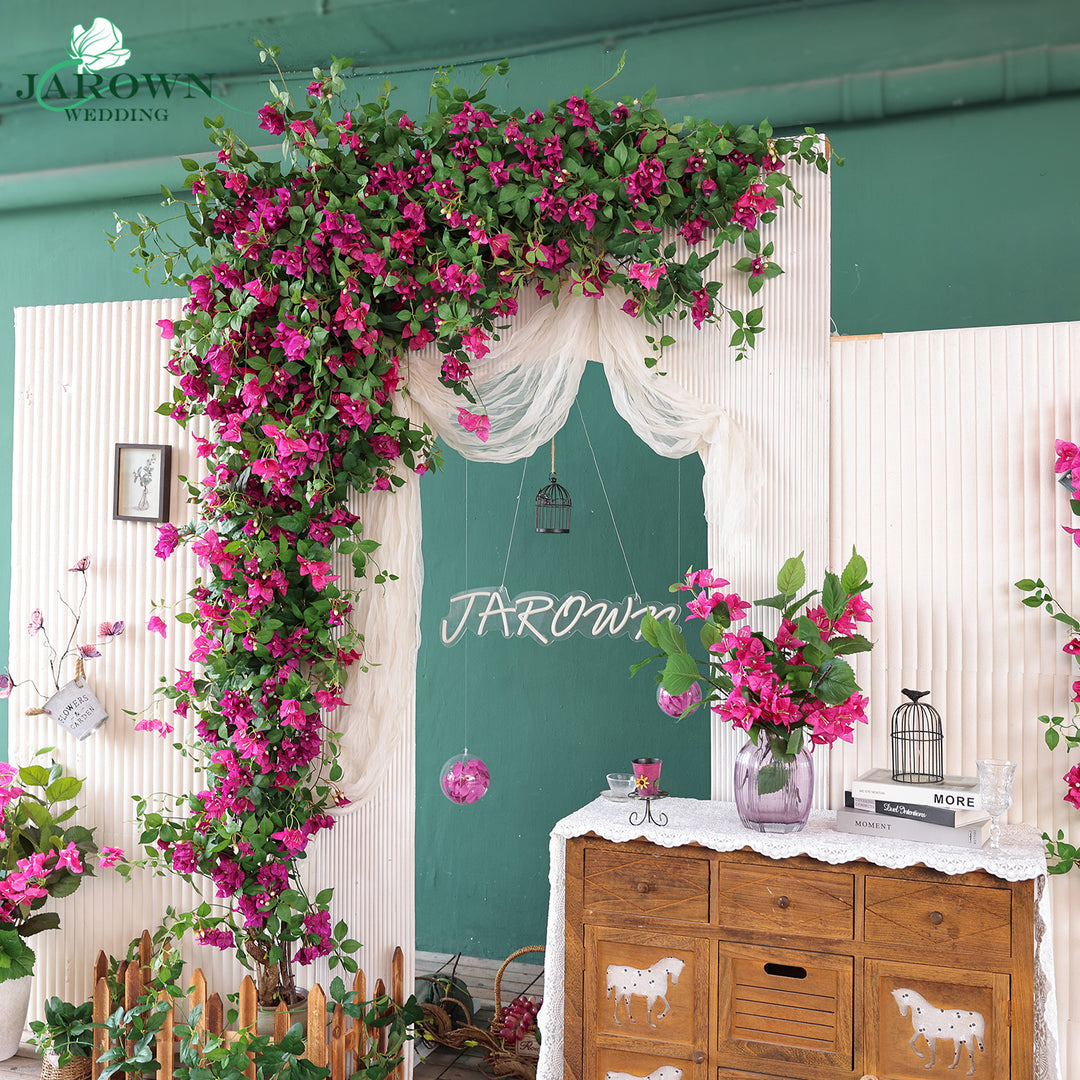 Backdrop Flower in Green/Pink