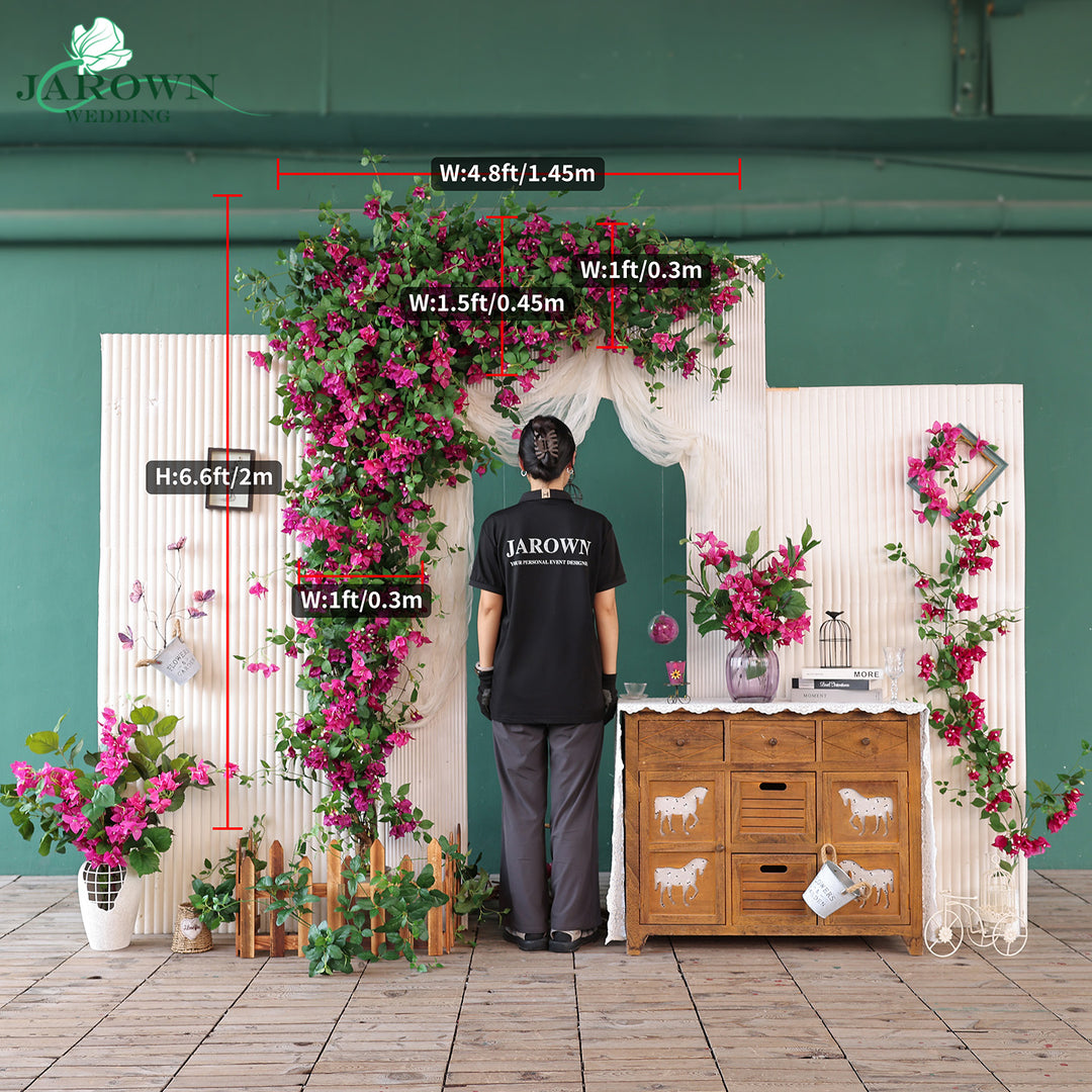 Backdrop Flower in Green/Pink