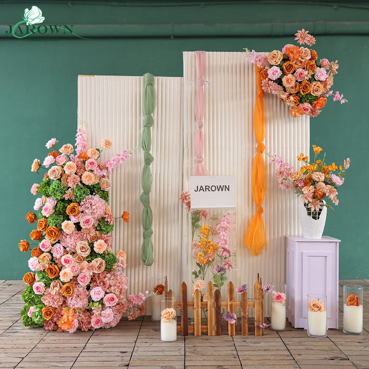 Backdrop Flower in Green/Pink/Champagne/Brown