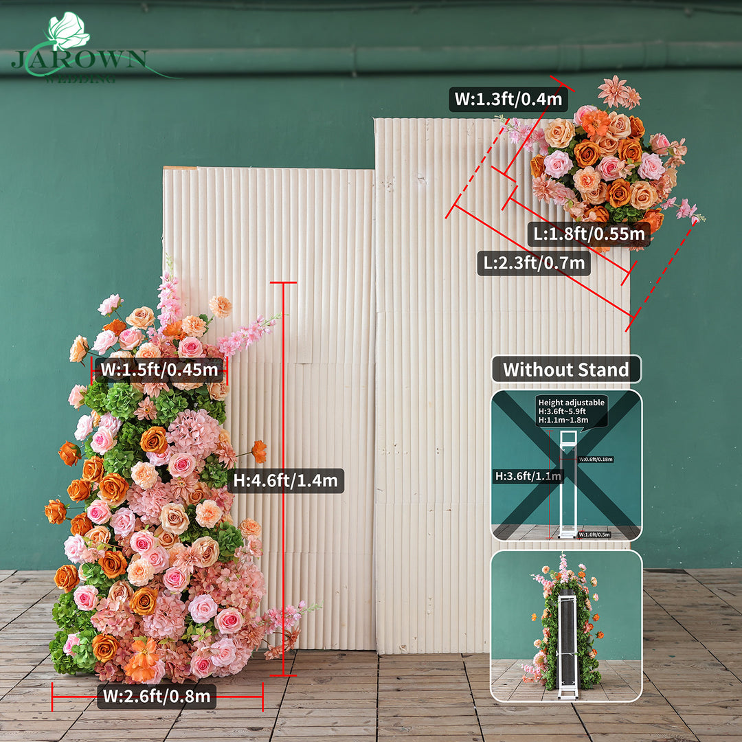 Backdrop Flower in Green/Pink/Champagne/Brown