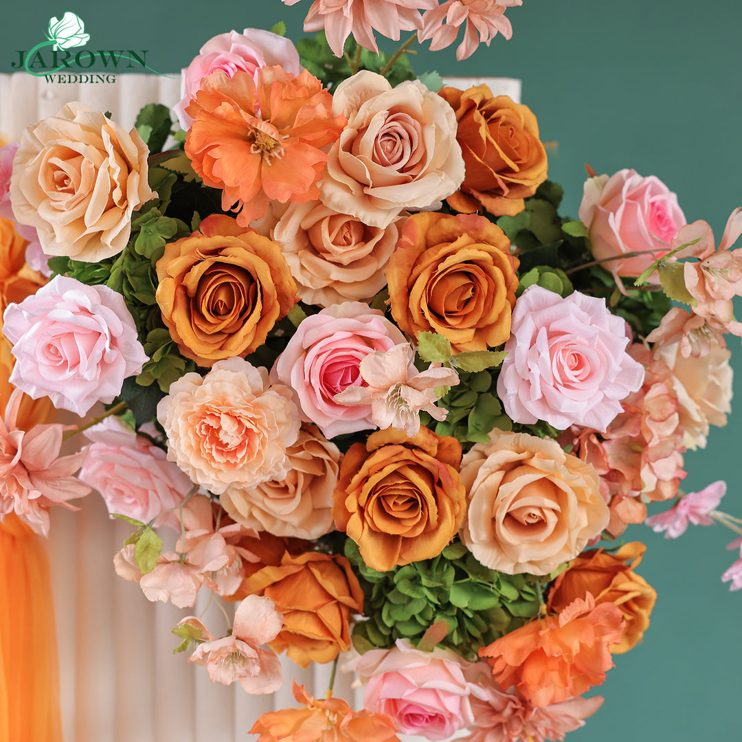 Backdrop Flower in Green/Pink/Champagne/Brown