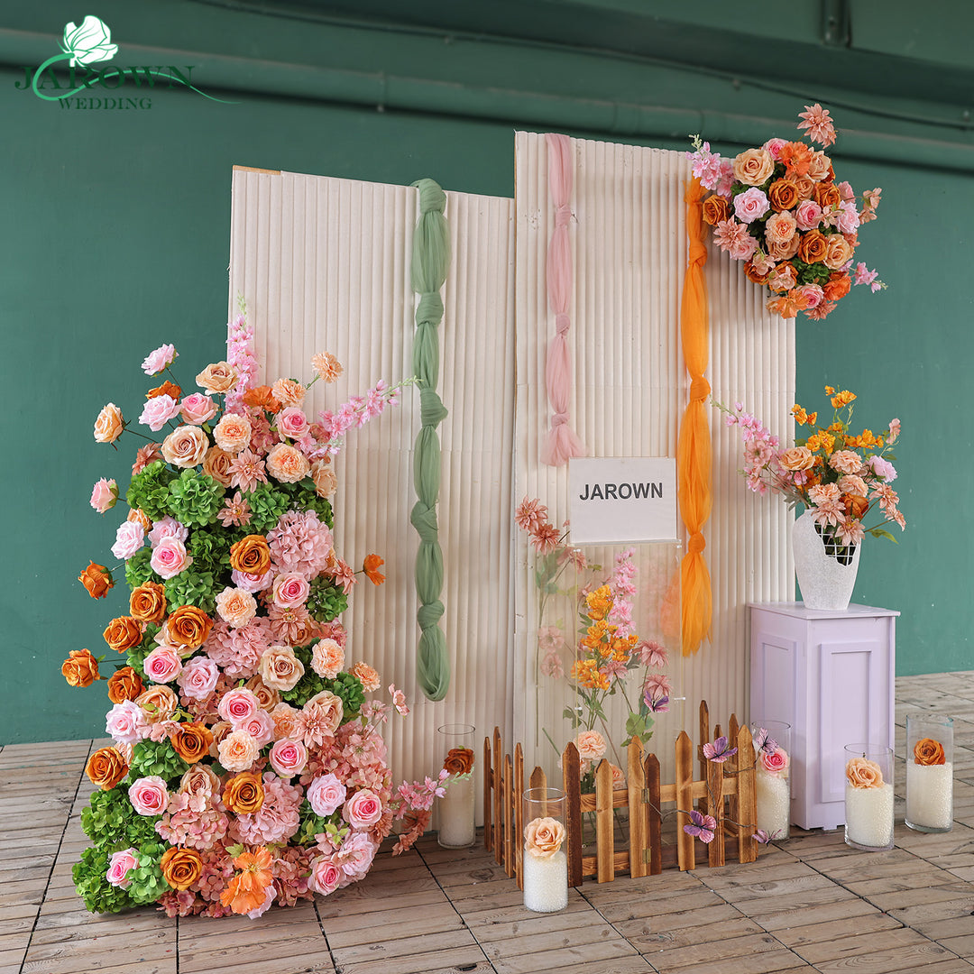 Backdrop Flower in Green/Pink/Champagne/Brown