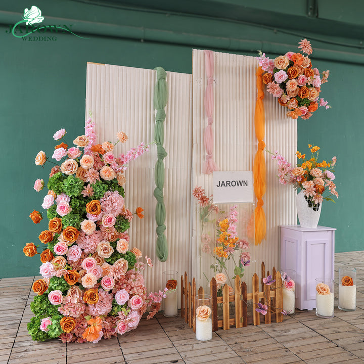 Backdrop Flower in Green/Pink/Champagne/Brown