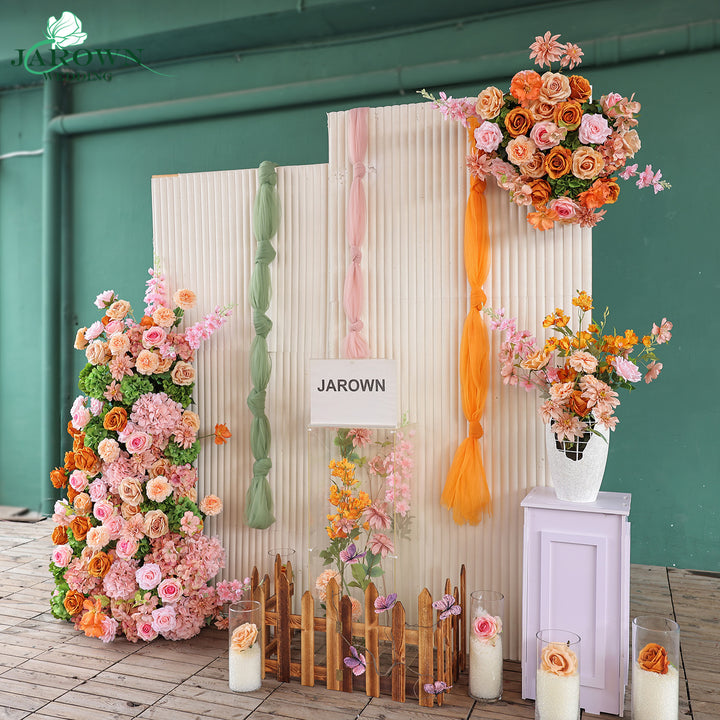 Backdrop Flower in Green/Pink/Champagne/Brown