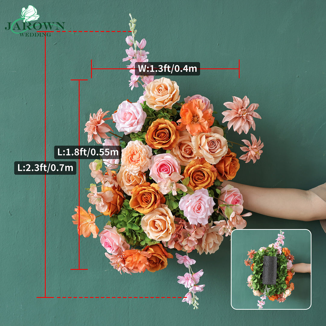 Backdrop Flower in Green/Pink/Champagne/Brown