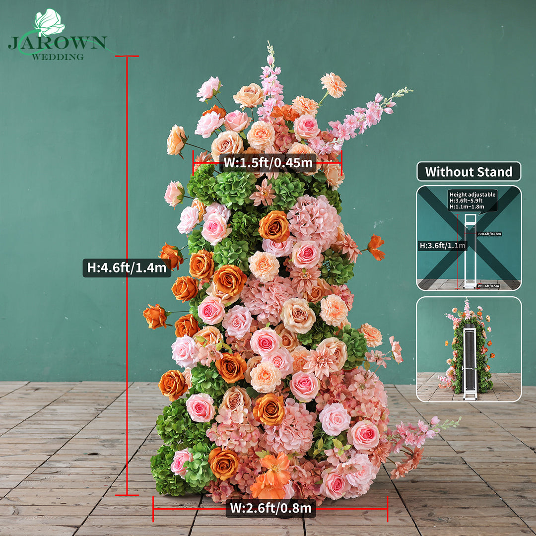 Backdrop Flower in Green/Pink/Champagne/Brown