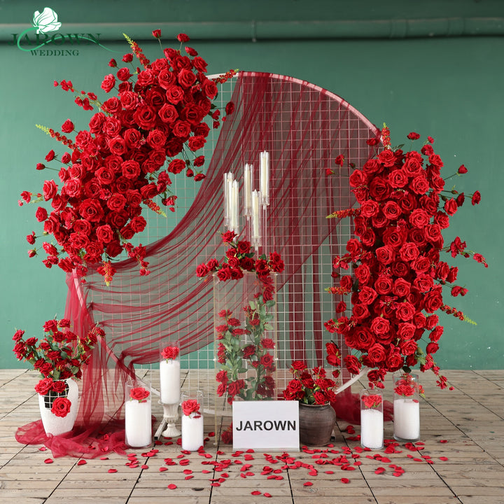 Backdrop Flower in Red/White