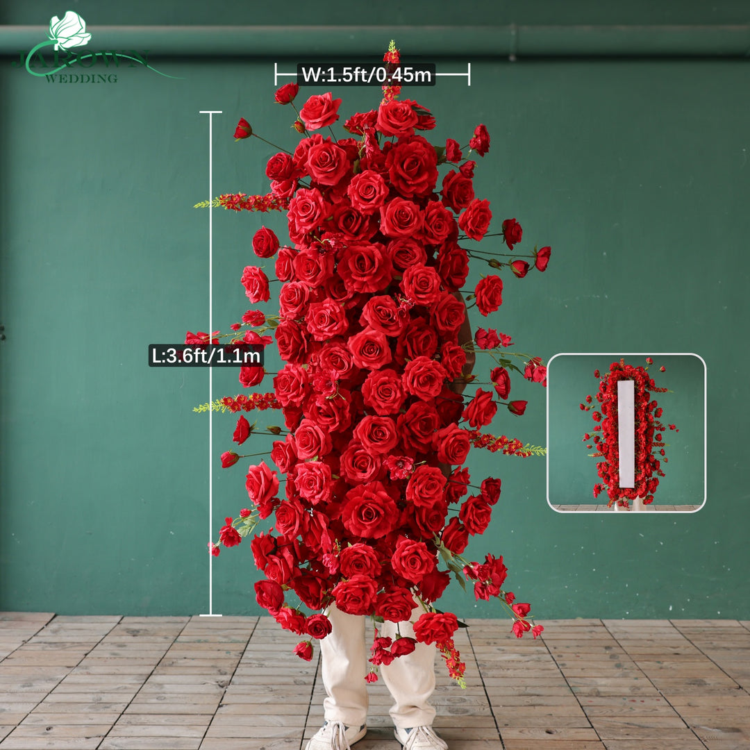 Backdrop Flower in Red/White