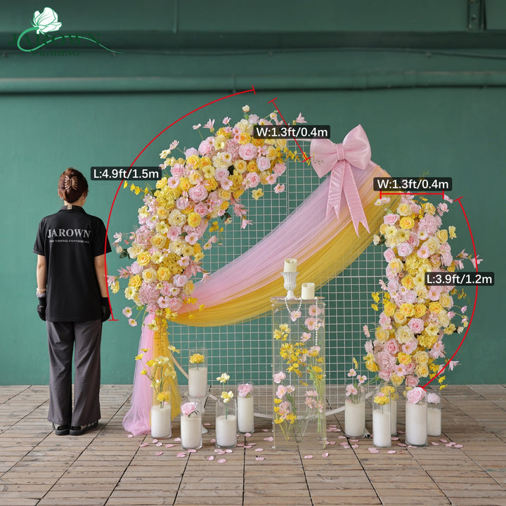 Backdrop Flower in Yellow/Pink