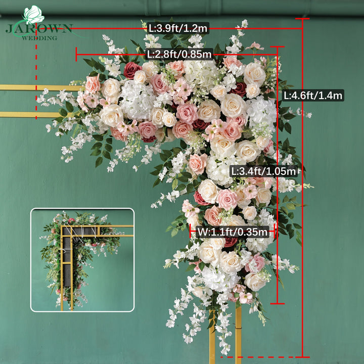 Backdrop Aisle Flower in White/Pink/Green