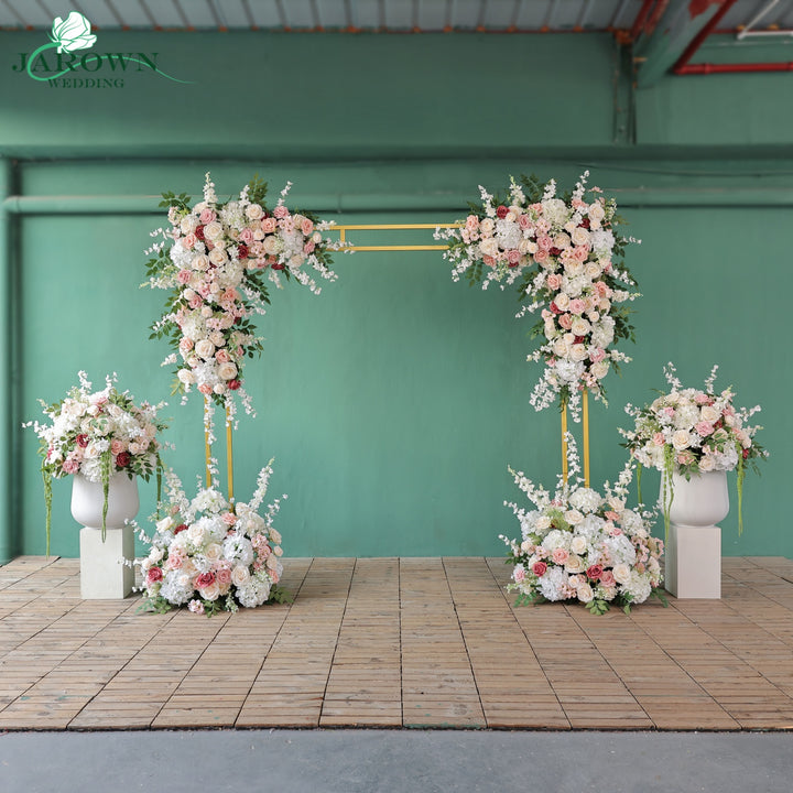 Backdrop Aisle Flower in White/Pink/Green