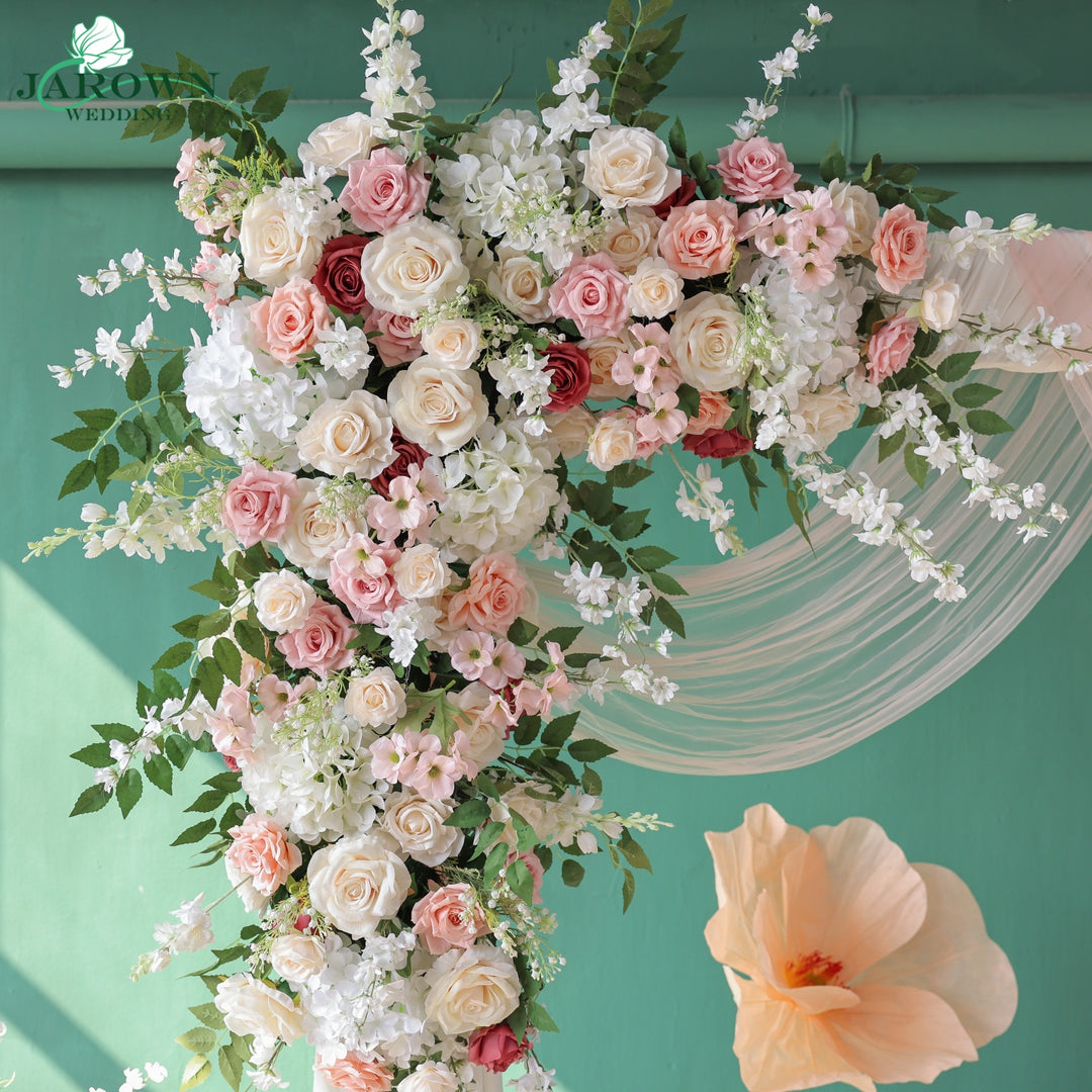 Backdrop Aisle Flower in White/Pink/Green