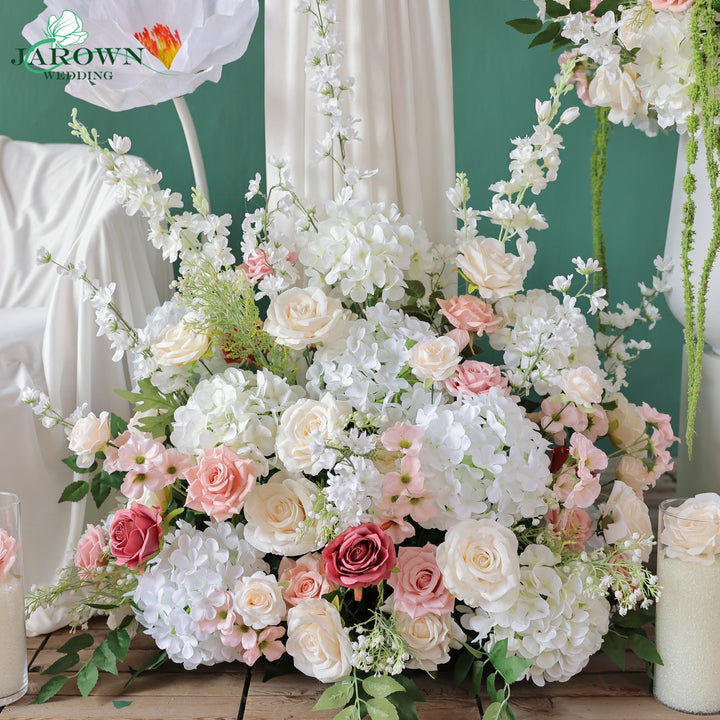 Backdrop Aisle Flower in White/Pink/Green