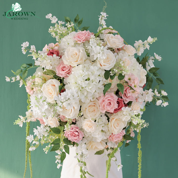 Backdrop Aisle Flower in White/Pink/Green