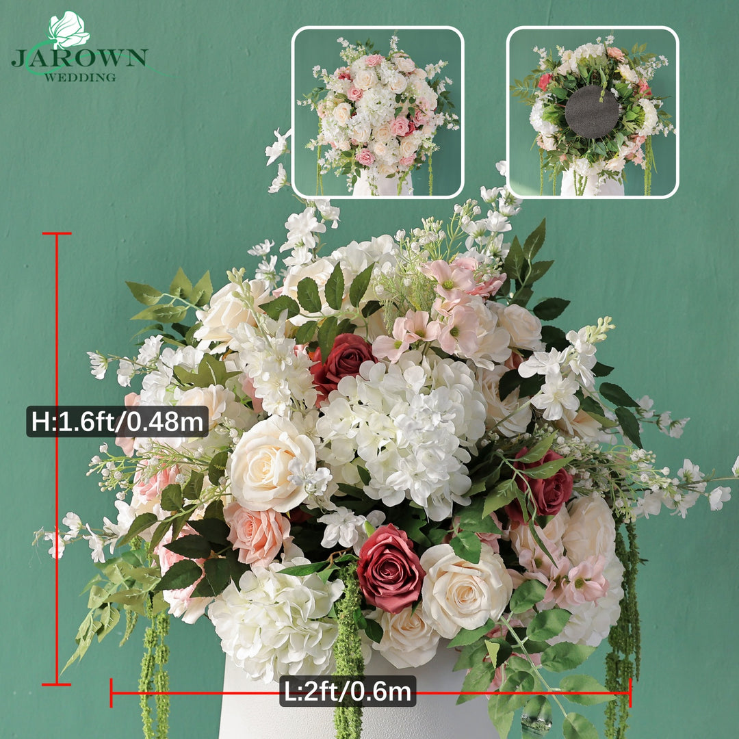 Backdrop Aisle Flower in White/Pink/Green