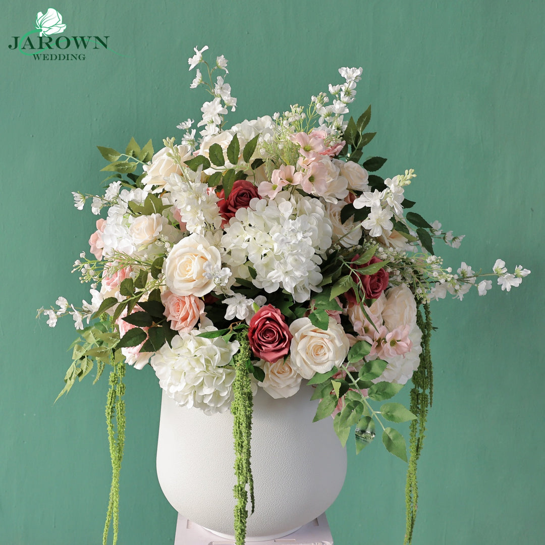 Backdrop Aisle Flower in White/Pink/Green