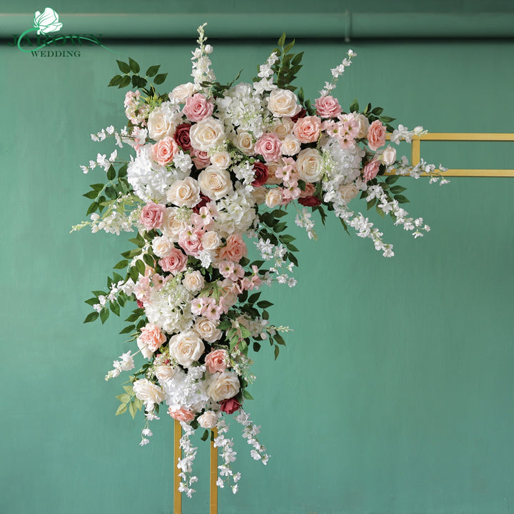 Backdrop Aisle Flower in White/Pink/Green
