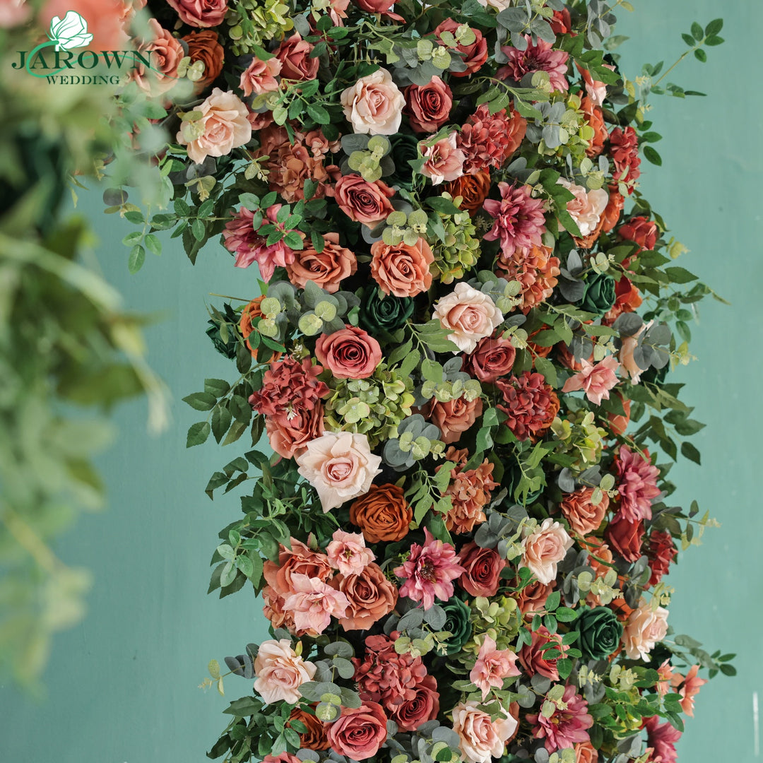 Backdrop&Centerpiece&Arch Flower in Maroon/Pink/Green