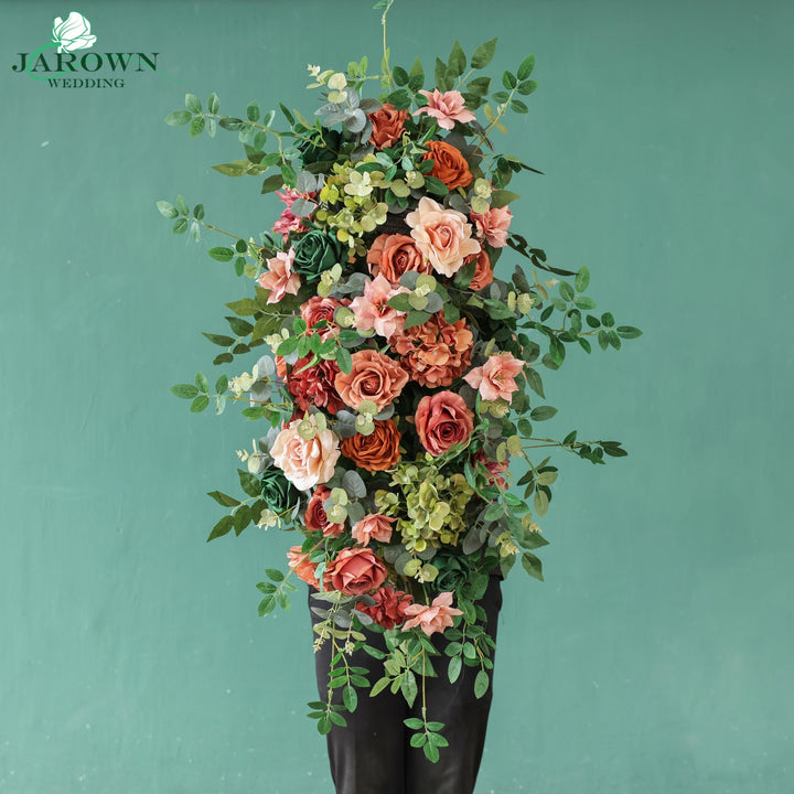 Backdrop&Centerpiece&Arch Flower in Maroon/Pink/Green