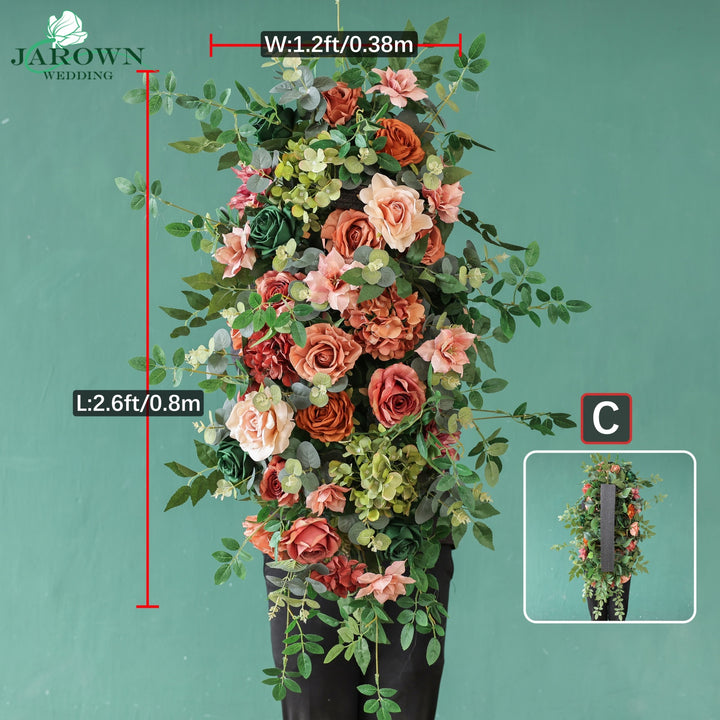 Backdrop&Centerpiece&Arch Flower in Maroon/Pink/Green
