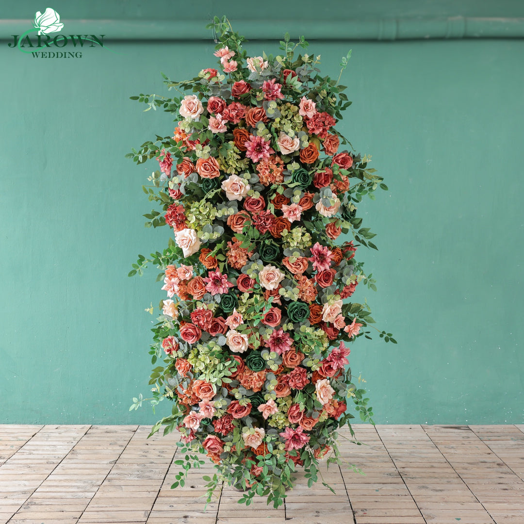 Backdrop&Centerpiece&Arch Flower in Maroon/Pink/Green