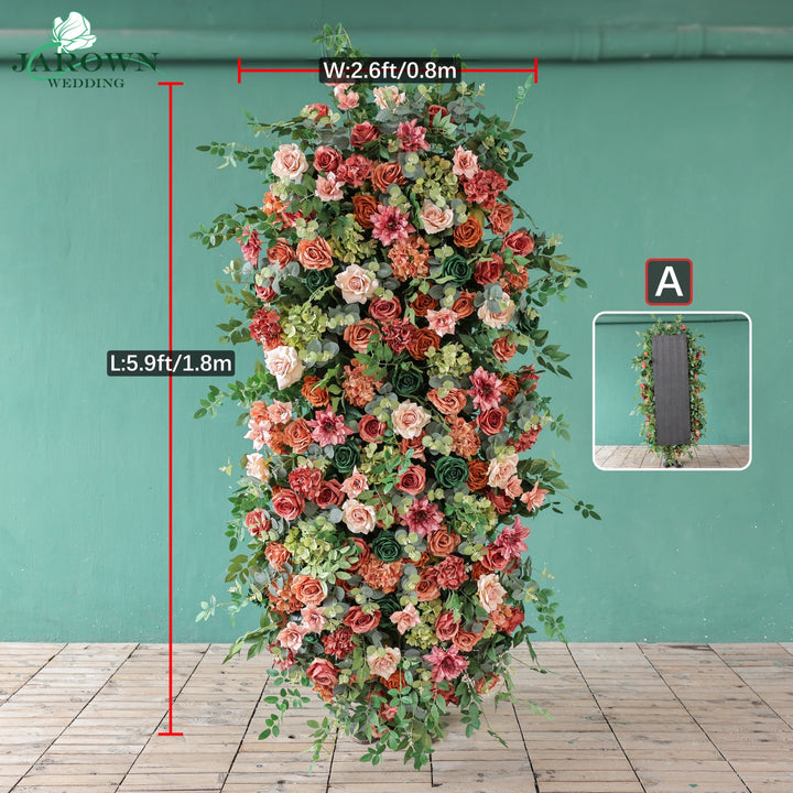 Backdrop&Centerpiece&Arch Flower in Maroon/Pink/Green
