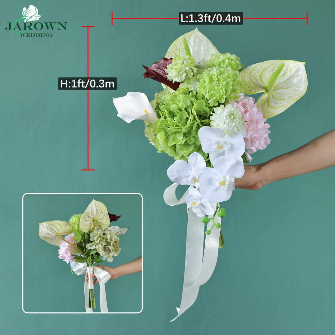 Bouquet & Centerpiece & Aisle in Green/Pink/Burgundy