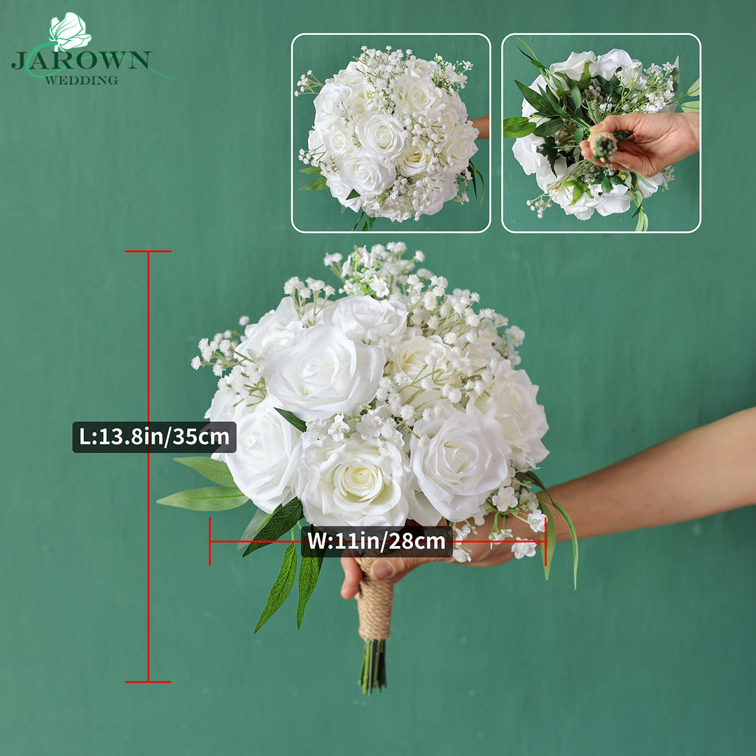 Bouquet & Sign & Centerpiece & Aisle & Backdrop Flower in Green/White