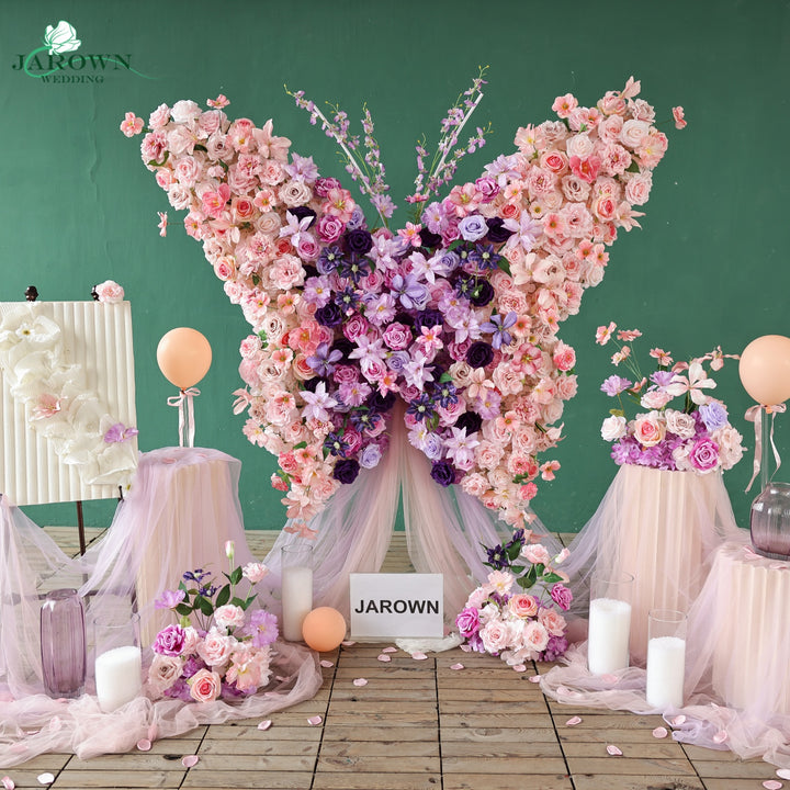 Butterfly-Shaped Flower in Pink/Purple