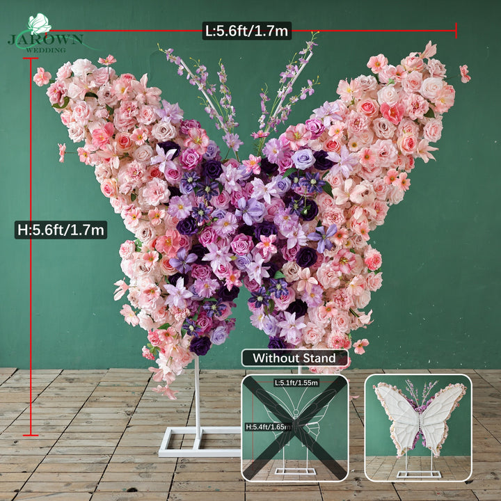 Butterfly-Shaped Flower in Pink/Purple