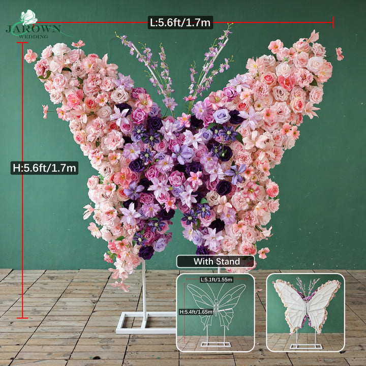 Butterfly-Shaped Flower in Pink/Purple