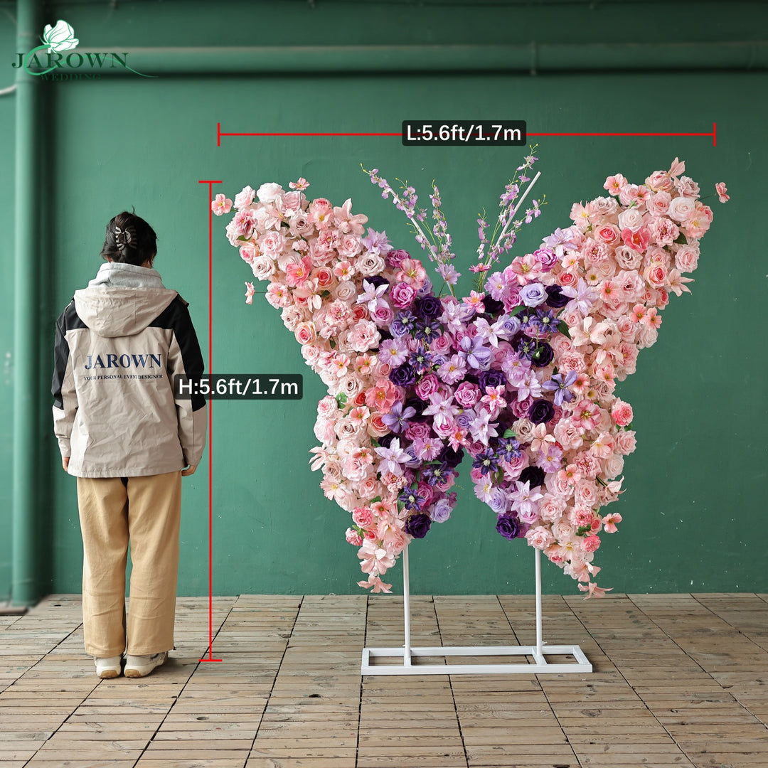 Butterfly-Shaped Flower in Pink/Purple