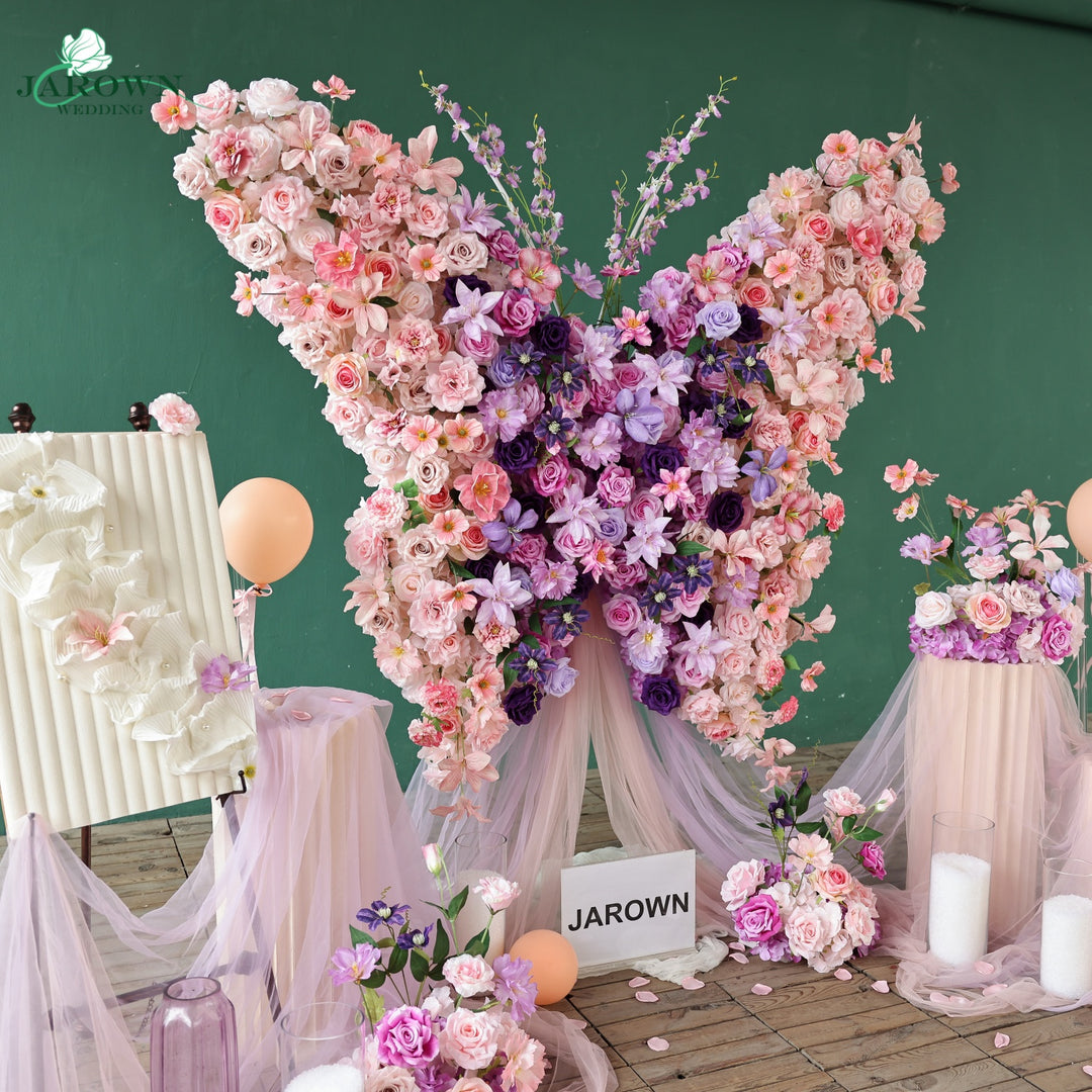 Butterfly-Shaped Flower in Pink/Purple