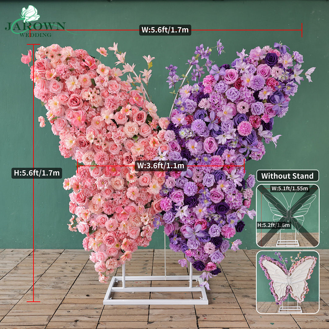 Butterfly-Shaped Flower in Pink/Purple