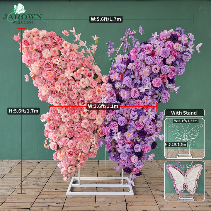 Butterfly-Shaped Flower in Pink/Purple