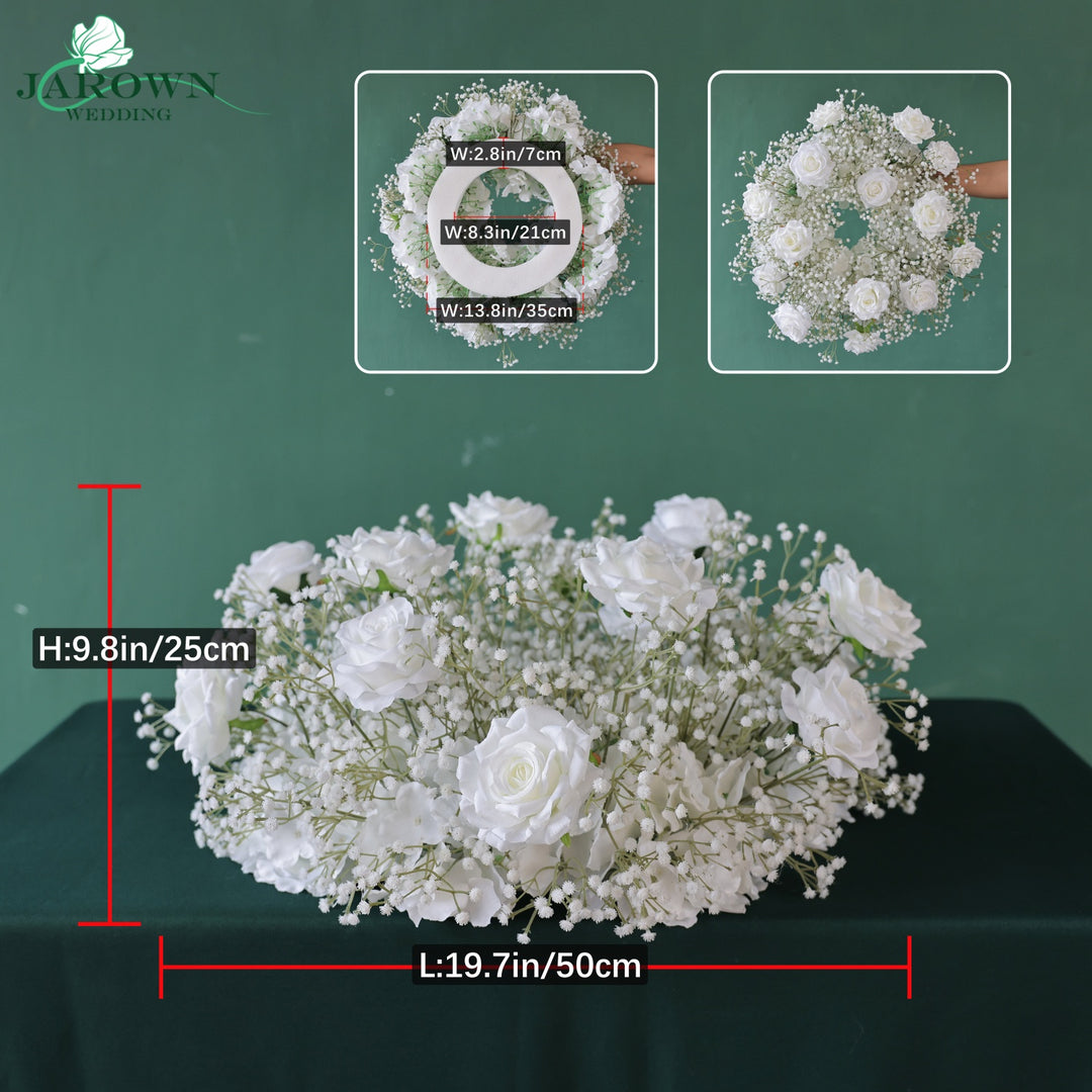 Candelabra & Double-Sided Open-Ended Flower Arch in White