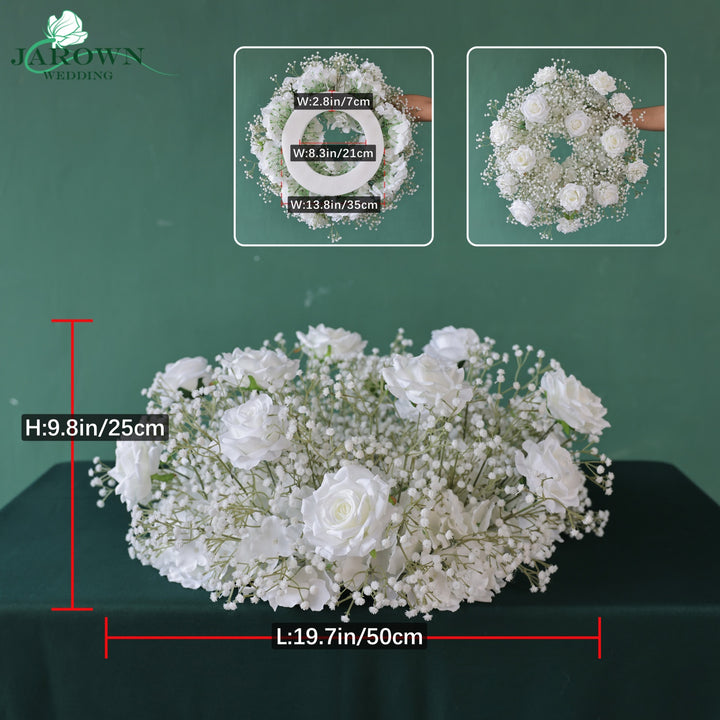 Candelabra & Double-Sided Open-Ended Flower Arch in White