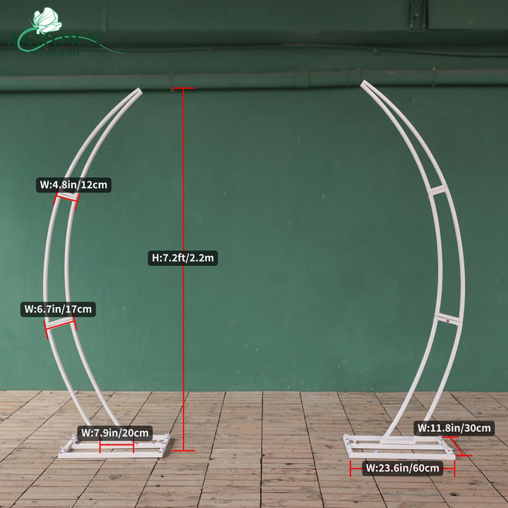 Candelabra & Double-Sided Open-Ended Flower Arch in White