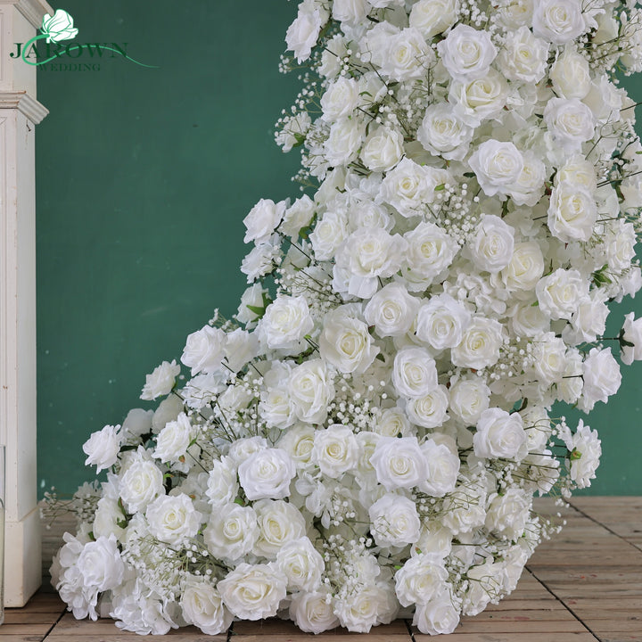 Candelabra & Double-Sided Open-Ended Flower Arch in White