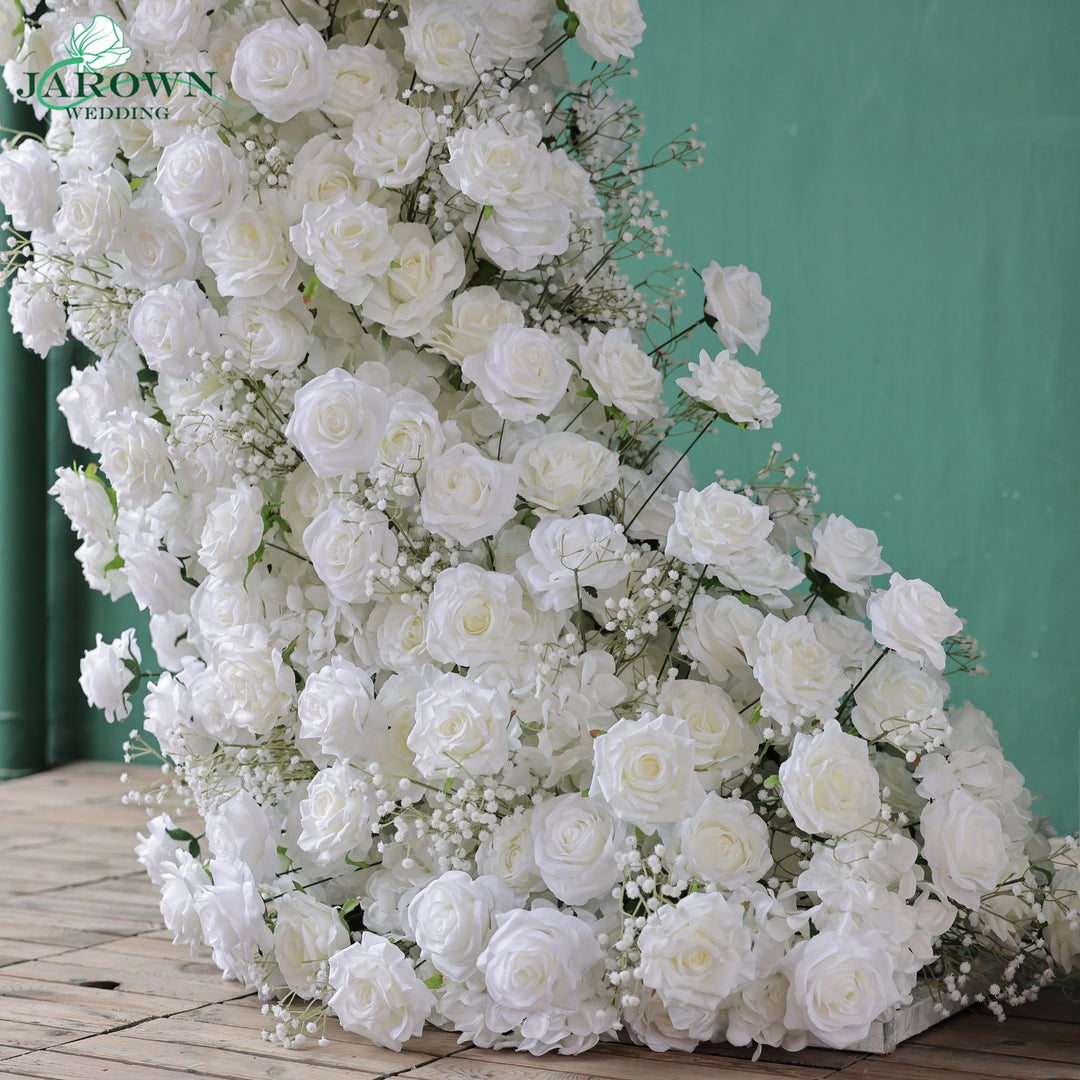 Candelabra & Double-Sided Open-Ended Flower Arch in White