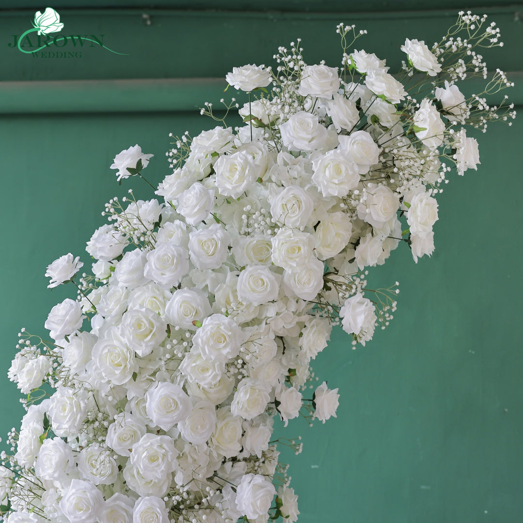 Candelabra & Double-Sided Open-Ended Flower Arch in White