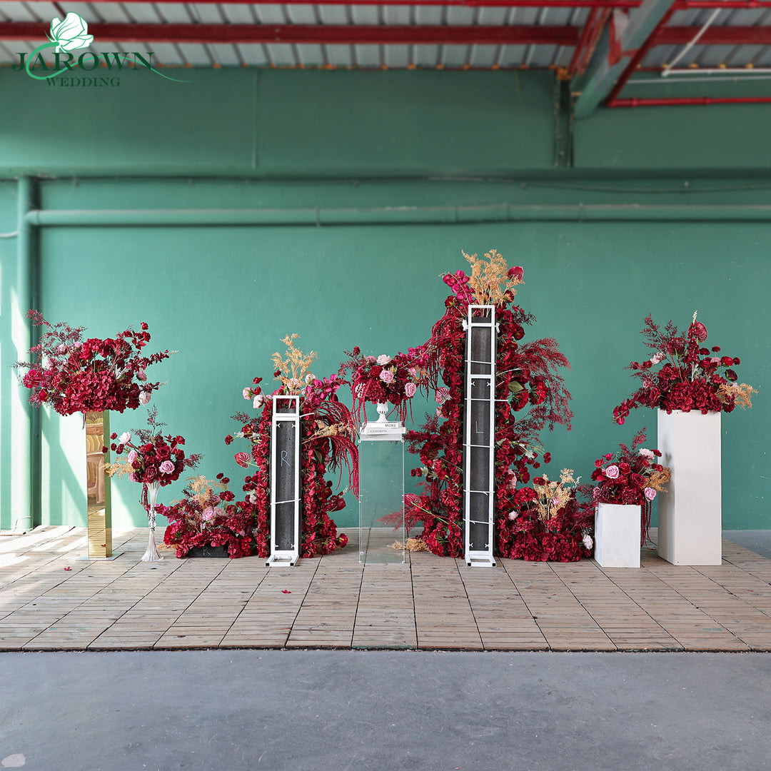 Centerpiece & Aisle & Backdrop Flower in Burgundy/Pink/Golden