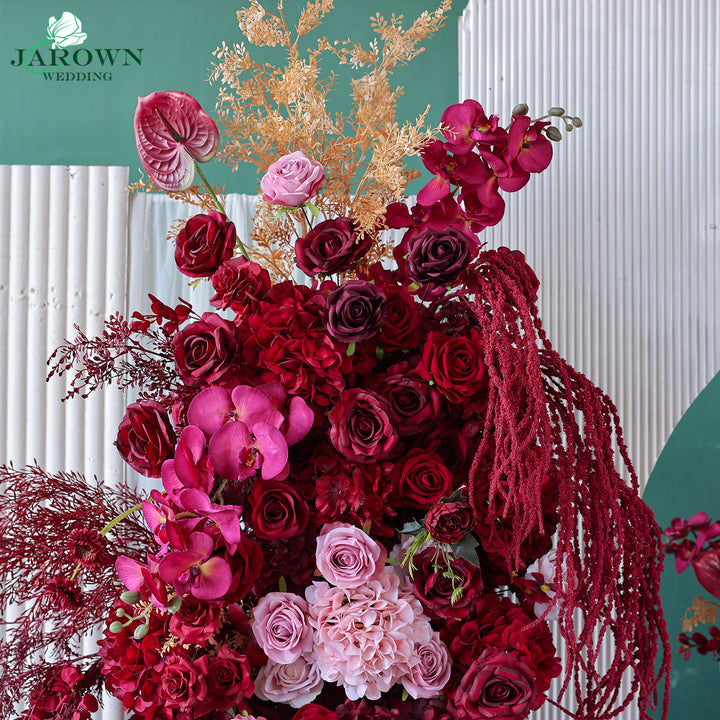 Centerpiece & Aisle & Backdrop Flower in Burgundy/Pink/Golden