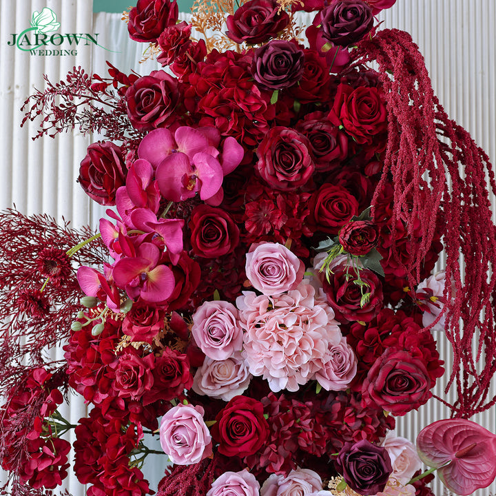 Centerpiece & Aisle & Backdrop Flower in Burgundy/Pink/Golden