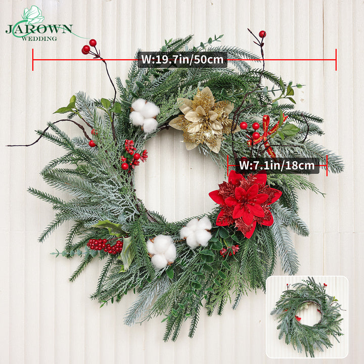 Centerpiece & Wreath & Garland in Green/Red/White