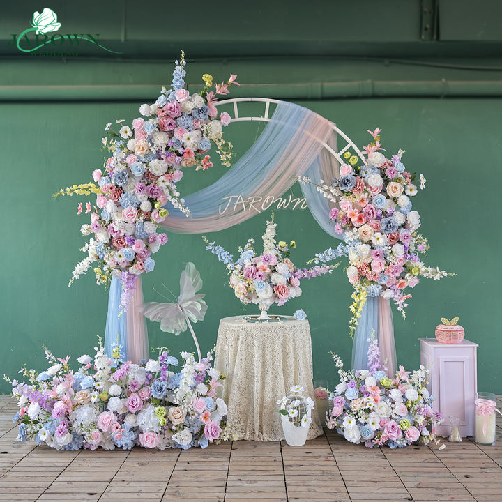 Centerpiece & Aisle & Backdrop Flower in Blue/Purple/Pink