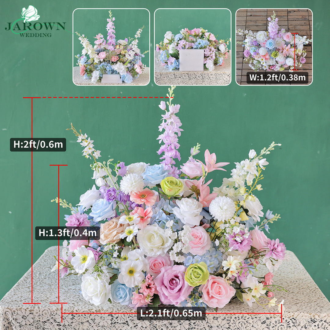 Centerpiece & Aisle & Backdrop Flower in Blue/Purple/Pink