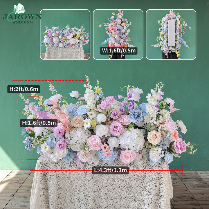 Centerpiece & Aisle & Backdrop Flower in Blue/Purple/Pink