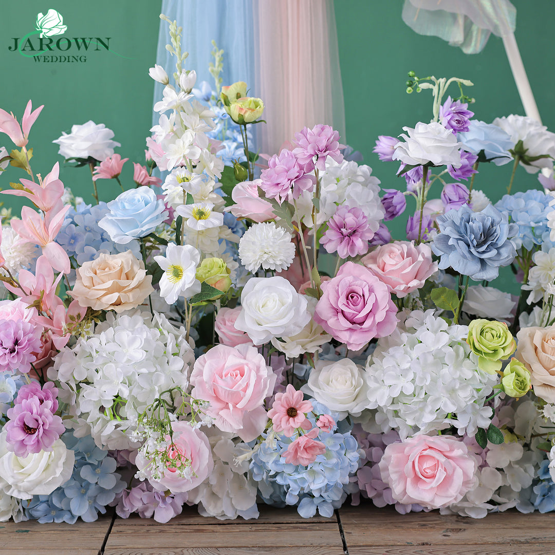 Centerpiece & Aisle & Backdrop Flower in Blue/Purple/Pink